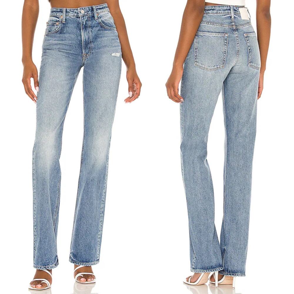 GRLFRND The Melanie Boot Cut Jeans Catalina Wash Women’s Size 24 High Rise